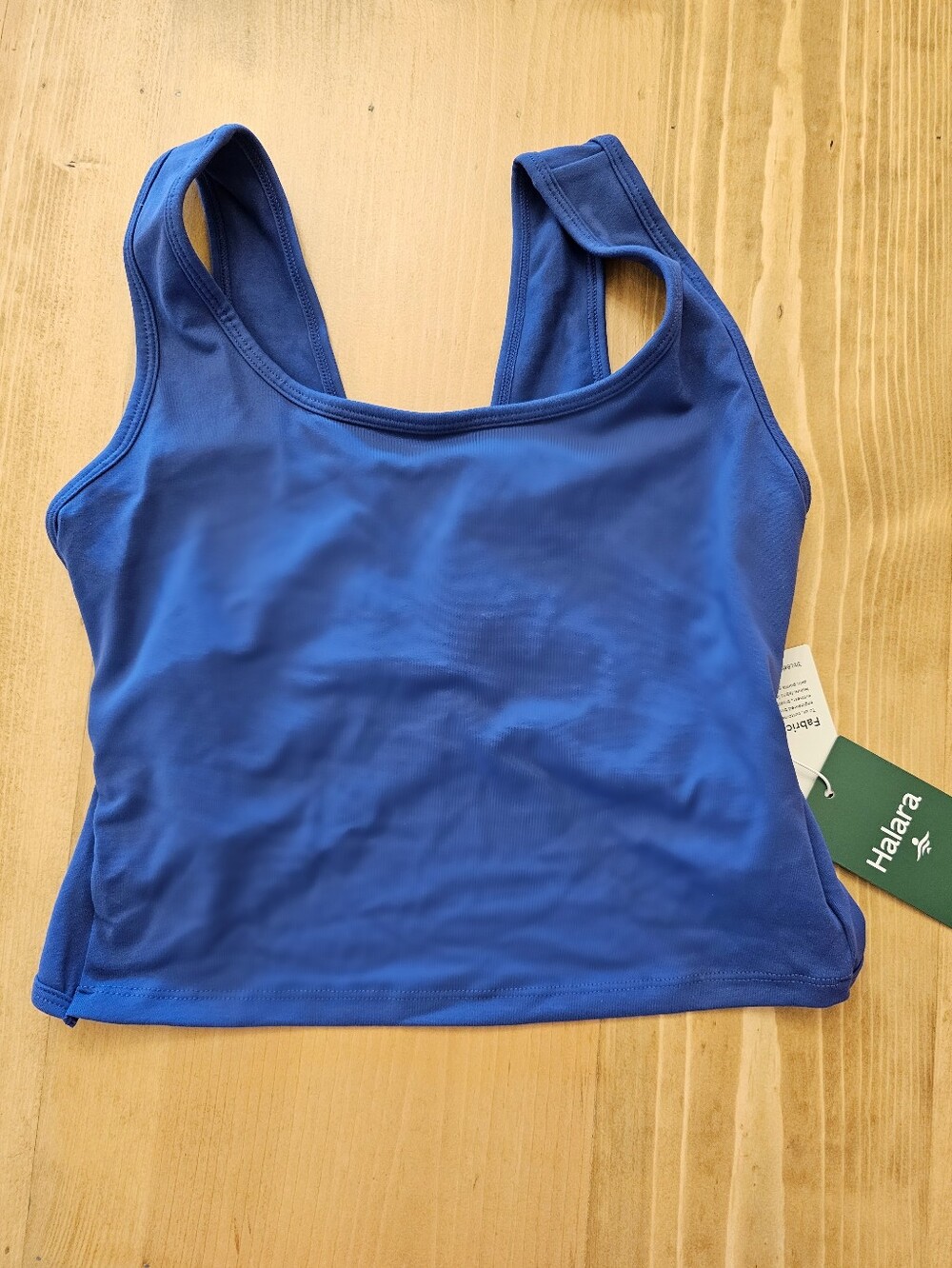 HALARA Blue Scoop Neck Tank Top